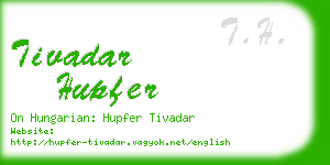 tivadar hupfer business card